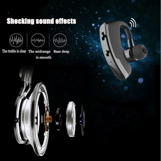 Brand New Handsfree Business Bluetooth Headphone With Mic Voice Control Wireless Earphone Bluetooth Headset For Drive Noise Cancelling.