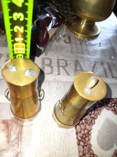 A Pair of Old Trench Art Brass, Postage Available or Collection on all my items