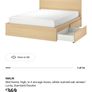 Malm bed with 4 drawers, mattress and lockers Image 2