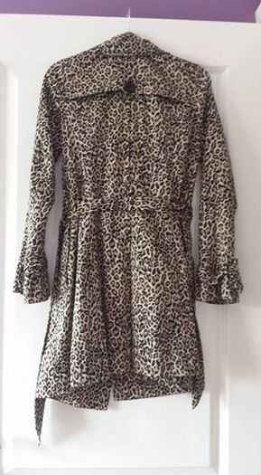 new look animal print coat size 8 worn once