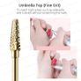 Nail Drill Bits Set Carbide Less Dust Professional 3/32 Inches Nail Bits Filing Acrylic Nails Gel Nails Down Removing Cuticle Tools for Electric Nail Files Drill Machine, 7pcs, Gold Image 5