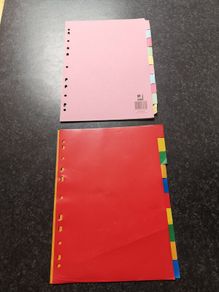 2 sets of 10 subject dividers