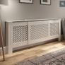 White Adjustable Radiator Cover 139 to212cm  Boxed & Unopened Image 2