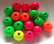 Beads wooden neon