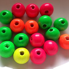 Beads wooden neon