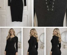 Sexy Black Midi Dress Size M/L