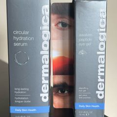 dermalogica awaken peptide eye gel and dermalogica circular hydration serum BNIB