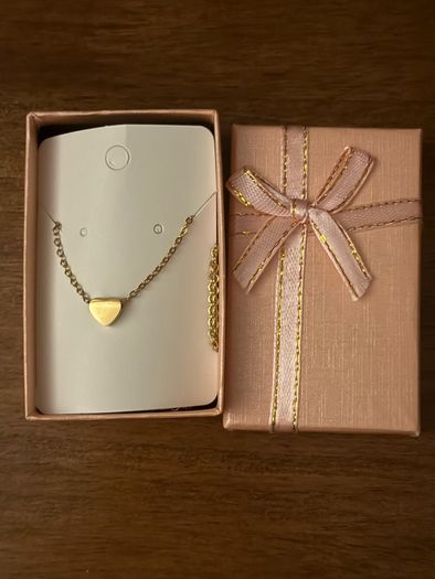 Gold Stainless Steel Heart Necklace