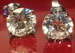 14 ct White Gold 3ct+3ct Lab Grown Diamond Studs