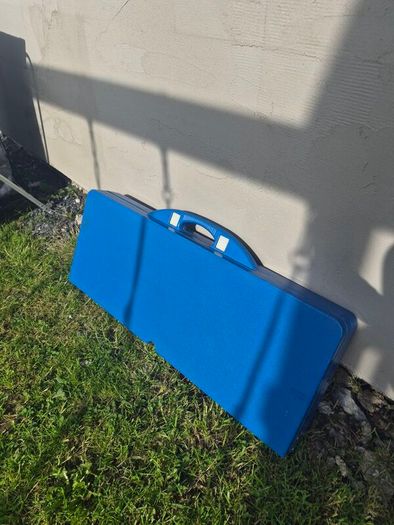 Folding Camping Picnic Table with 4 Seats Portable Suitcase Style