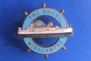 THE SWAN motorised ship (British Railways) - a vintage badge originally sold in aid of St. Christophers Railway Servants Orphanage, Derby (1950s/1960s)