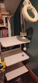 Table and magnifying lamp