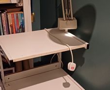 Table and magnifying lamp