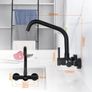Ibergrif Wall Mounted Kitchen Tap Single Lever Mixer Tap 360 dagree Rotation Image 2