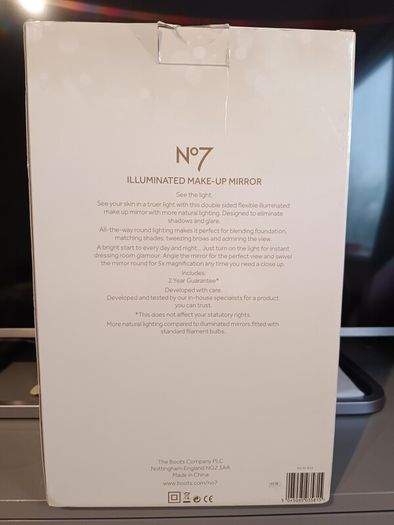 Brand New No7 Illuminated Mirror