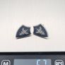 925 Vintage Sterling Silver Gothic Shield Stud Earrings Image 8