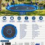 5ft Large Round Saucer Tree Swing 317kg  Blue Outdoor Garden Swing Image 2