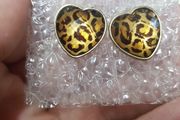 Vintage Tiger Heart Earrings