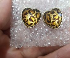 Vintage Tiger Heart Earrings