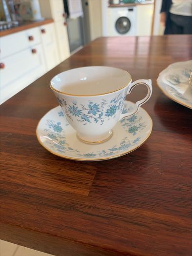 Beautiful vintage Colclough Braganza, pattern 8454, English bone china tea set.