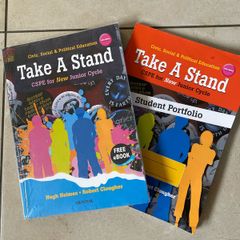 Junior Cycle CSPE Hugh Holmes & Robert Clougher  Take a Stand Textbook and Portfolio
