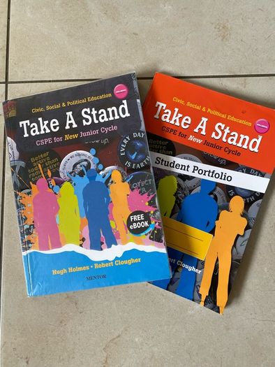 Junior Cycle CSPE Hugh Holmes & Robert Clougher  Take a Stand Textbook and Portfolio