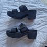 Fitflop size 7 black leather sandals with buckle Image 2