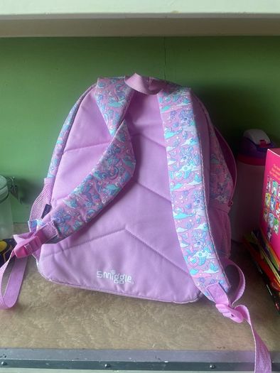Smiggles girls pink unicorn school bag.