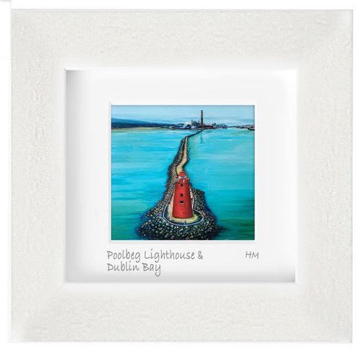 4" Square framed prints of Dublin Seascapes, B, by artist Helen Mathews