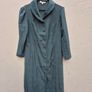 Rihoas Dark Teal Vintage Style Midi Coat Dress - Size L - Button Front Image 2