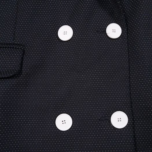 Sandro Paris Black Micro Polka Dot Double-Breasted Tailored Blazer Jacket 12UK/40EU