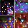 Fairy Lights Battery, 7M 60 LED Globe String Lights with 8 Lighting Modes, Fairy Light Battery Waterproof for Indoor, Outdoor, Christmas (Multi-Coloured) Image 3