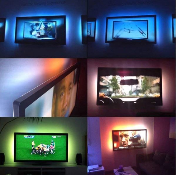 3M USB LED Light Strip Colorful Lighting 24 KEY remote control TV Desktop PC