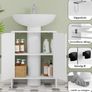 Bathroom Vanity Unit Storage Cabinet Under Basin,48 x 30 x 60cm,White  Cupboard Wash Stands, Vanity Units Space Saving Open Compartment ,Adjustable Shelf Addition To Your Home Image 4