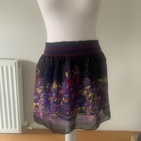 Black & Purple mini skirt. Size S
