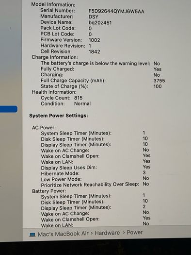 Macbook  Air 2019
