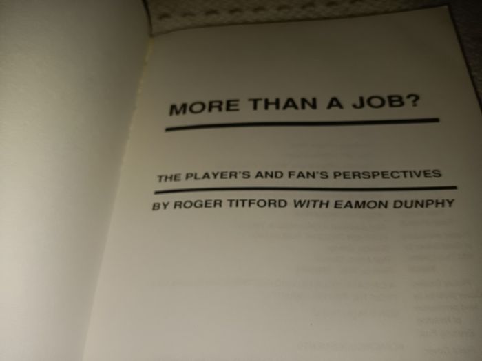 More Than A Job  By Roger Titford Book For Sale Here