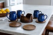 mid century teak coasters