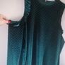 V by Very Green & gold Velvet Cold Shoulder Top. Size 14. Image 3