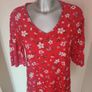 Mango red floral V-neck mini dress size XS/S Perfect condition Postage included Image 6