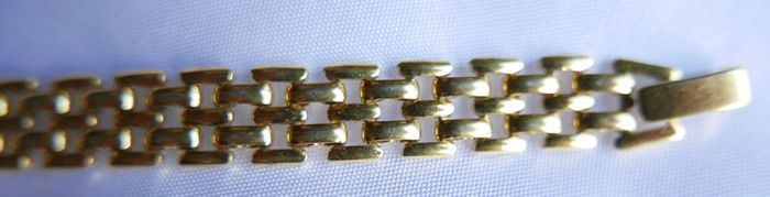 18Ct Gold Plated Bracelet Bangle L-8"  11,6g