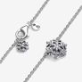 Pandora Sparkling Snowflake Necklace and Matching Earrings Set New Image 2