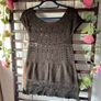 Brown crochet top/ tunic/cover up 100% cotton Image 2