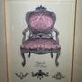 Pair of Vintage Framed Marina Romagnoli Chair Prints Image 6