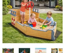 Pirate ship sand pit.