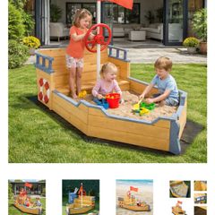 Pirate ship sand pit.