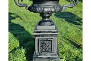 Urn Large Handles and Pedestal Black CH-R-102-B