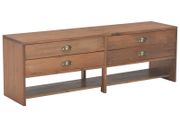 TV Cabinet with 4 Drawers 120x30x40 cm Solid Fir Wood