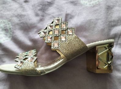 Gorgeous Gold Slip On Sandals