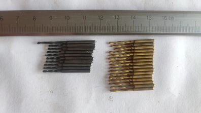 IN STOCK. Lot 26pcs 1.5 mm Solid Carbide Drills USSR (16 Coated + 10 Uncoated)